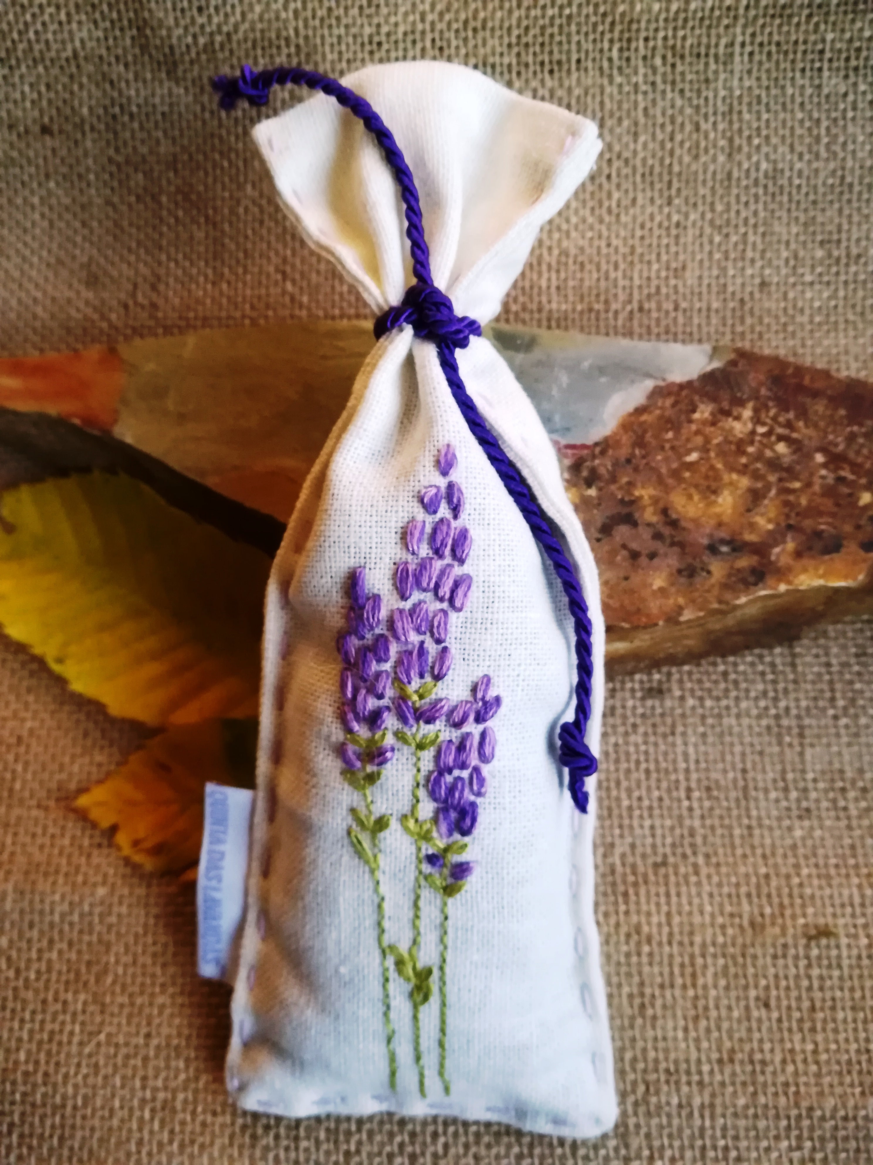 Saco de lavanda em Linho - Flores de lavanda