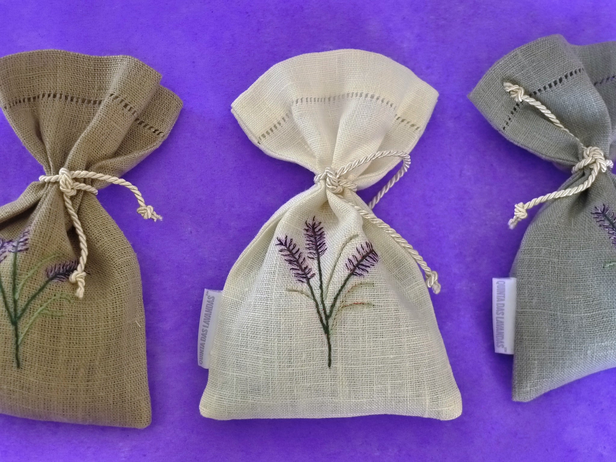 Saco de lavanda em Linho - Ramo de Lavandas