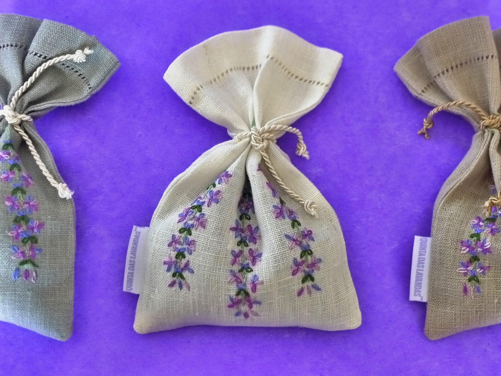 Saco de lavanda em Linho - Hastes de Lavandas